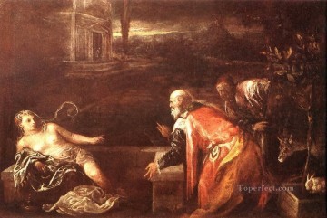 Jacopo Bassano Painting - Susana y los ancianos Jacopo Bassano
